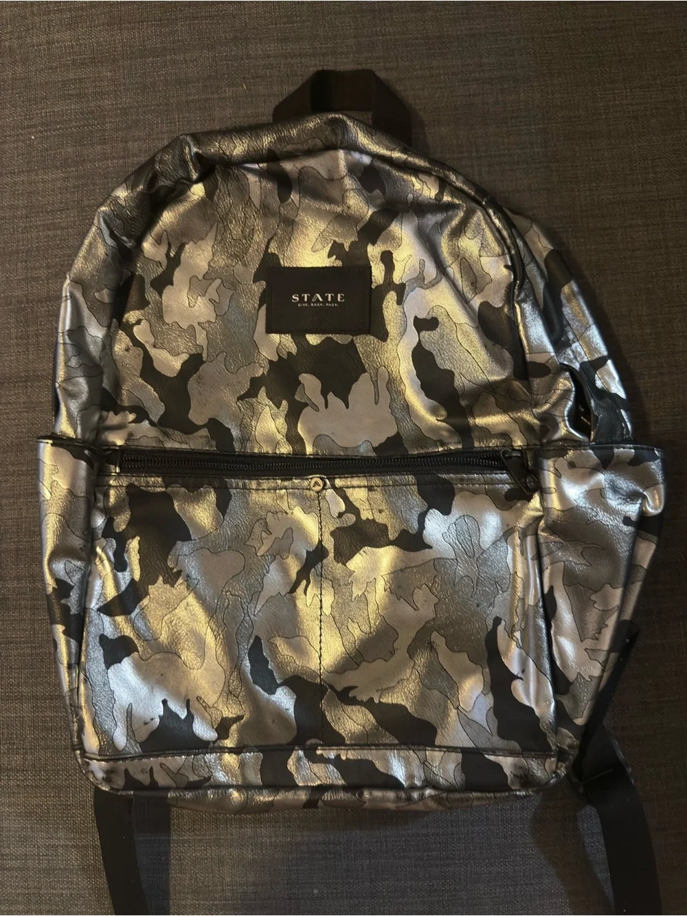 STATE Camo Print Black & Gray Backpack